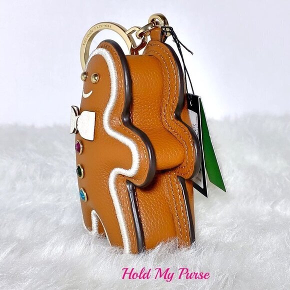 Kate Spade Gingerbread Man Keychain Bag Charm NWT - Picture 5 of 8